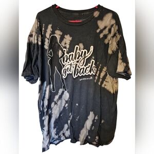 Black Tie-Dye Graphic T-Shirt